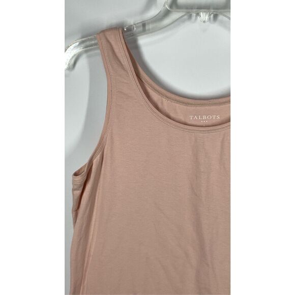 Talbots Women's Straight Hem Pullover Scoop Neck Tank Top Beige Size Small - Picture 2 of 5